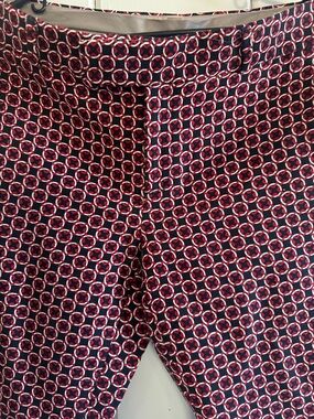 Banana Republic Black, Red and White Geometric Print Pants